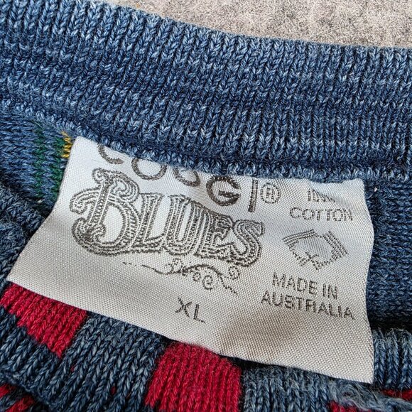 COOGI Blues 3D Cotton Knit Crewneck Sweater Men's XL Vintage Australia 1990s - Picture 7 of 7